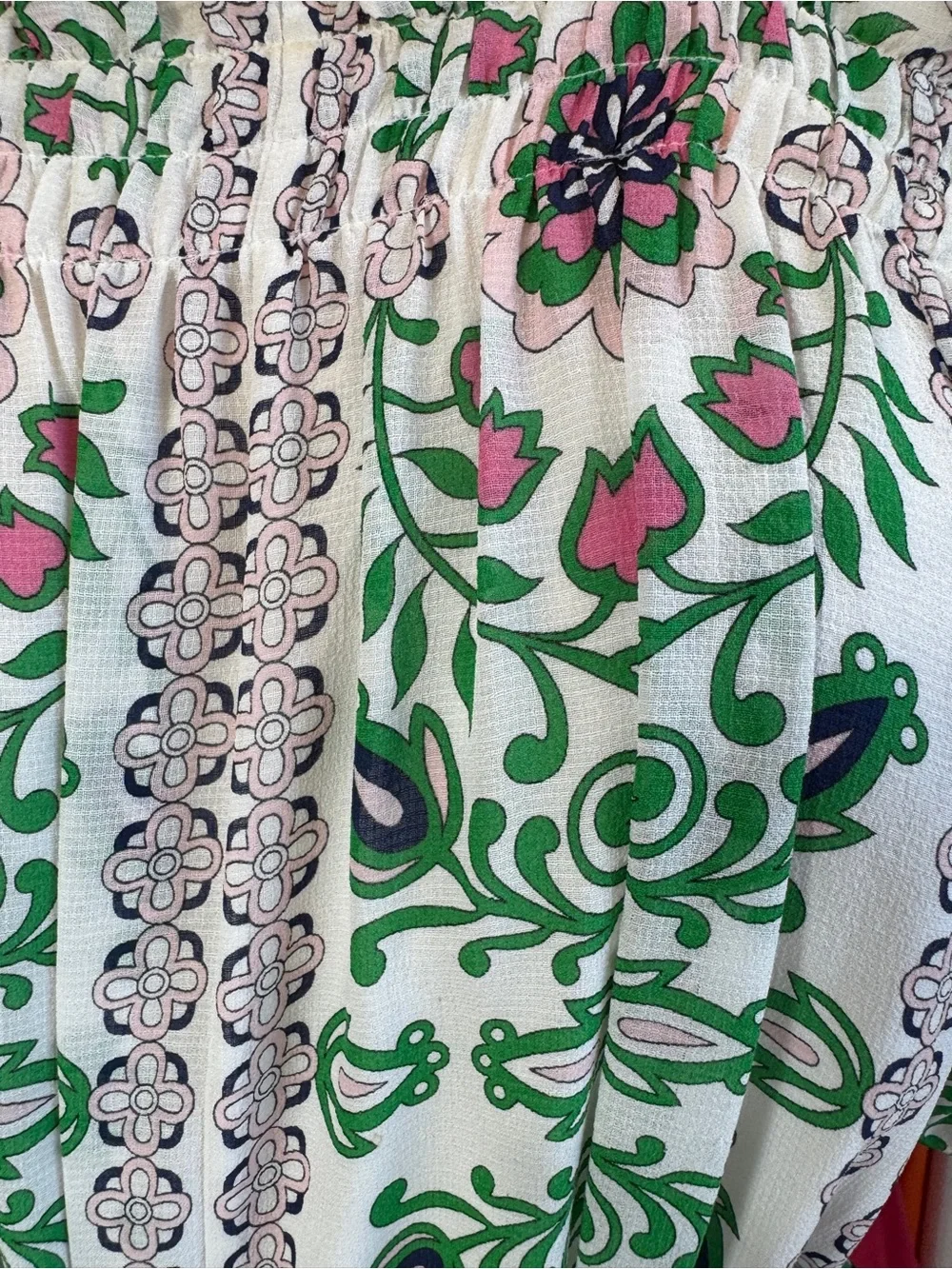 Tory Burch Asilomar Garden Party Printed Silk Belted Midi Dress